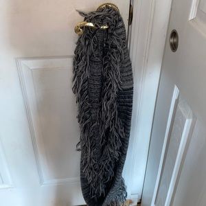 Gray/black/white scarf